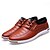 cheap Men&#039;s Sneakers-Men&#039;s Flat Heel Casual Leather Spring Fall Black / Red / Brown