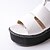 halpa Naisten sandaalit-Naiset Tyttöjen T-hihna Tekonahka Kevät Kesä Syksy Kausaliteetti Puku T-hihna Soljilla Reikäkuvio Platform CreepersValkoinen Musta