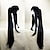 Недорогие Парики к костюмам-косплей костюм парик синтетический парик косплей парик прямой прямой с челкой с конским хвостом парик длинные черные синтетические волосы женские черные волосы парик для хэллоуина
