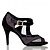 זול נעליים לטיניות-בגדי ריקוד נשים נעליים לטיניות סנדלים עקבים סטן אבזם שחור / אדום / הצגה / נעלי סלסה / אימון / EU39