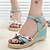 cheap Women&#039;s Sandals-Women&#039;s Shoes Wedge Heel Open Toe Sandals Dress / Casual Blue / Pink / White