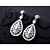 cheap Earrings-Drop Earrings Bohemian Fashion Zircon Cubic Zirconia Platinum Plated Drop White Jewelry For 2pcs