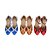 baratos Sapatos Para Dança de Salão &amp; Dança Moderna-Mulheres Sapatos de Dança Moderna Courino Salto Gliter com Brilho / Vazados Salto Carretel Personalizável Sapatos de Dança Vermelho / Marrom / Azul / Espetáculo