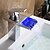 preiswerte Waschbeckenarmaturen-Waschbecken Wasserhahn - LED / Wasserfall Chrom Wandmontage Ein LochBath Taps