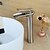 cheap Bathroom Sink Faucets-Bathroom Sink Faucet - Waterfall Nickel Brushed Centerset Single Handle One HoleBath Taps / Brass