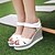 cheap Women&#039;s Sandals-Women&#039;s Summer Platform / Wedge Heel Slingback Dress Leatherette White / Black / Light Green