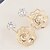 cheap Earrings-Stud Earrings Drop Earrings Fashion Zircon Cubic Zirconia Alloy Flower Rose Gold Jewelry For 2pcs