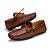 Χαμηλού Κόστους Ανδρικά Παπούτσια Ιστιοπλοϊας-Ανδρικά Δερμάτινα παπούτσια Δερματίνη Άνοιξη / Φθινόπωρο Ανατομικό Παπούτσια Boat Αντιολισθητικό Καφέ / Βαθυγάλαζο / Κορδόνια