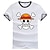 billiga Cosplay till vardagen-Inspirerad av One Piece Monkey D. Luffy Animé Cosplay-kostymer Cosplay T-shirt Tryck Kortärmad T-shirt Till Herr Dam