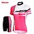 cheap Men&#039;s Clothing Sets-Women&#039;s Short Sleeve Cycling Jersey with Shorts Nylon Red Pink Solid Color Bike Shorts Breathable Quick Dry Sports Solid Color Mountain Bike MTB Road Bike Cycling Clothing Apparel / Stretchy