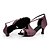 Недорогие Обувь для латиноамериканских танцев-Жен. Обувь для латины Обувь для сальсы В помещении Сандалии Пряжки Один цвет Каблуки на заказ С пряжкой Черный и красный Черный Красный / Сатин / Кожа