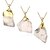 Недорогие Модные ожерелья-MISSING U Women&#039;s Irregular Natural Pure Crystal Agate Stone 18K Gold Plated Pendant Necklace Jewelry
