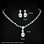 cheap Jewelry Sets-Copper Bridal Austrian Crystal Jewelry Sets Necklace Earrings Set New Design Zircon Setting