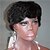 cheap Human Hair Capless Wigs-Wavy Machine Made Human Hair Wigs Black #33
