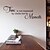 cheap Wall Stickers-Decorative Wall Stickers - Words &amp; Quotes Wall Stickers People / Animals / Still Life Living Room / Bedroom / Bathroom / Removable