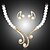 cheap Jewelry Sets-Women&#039;s Pearl Jewelry Set Necklace / Earrings Ladies Luxury Elegant Pearl Imitation Pearl Rhinestone Earrings Jewelry White For Wedding Party / Gold Plated / Imitation Diamond