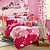 abordables Housses de couette 3D-Ensembles housse de couette Fleur 4 Pièces Coton Imprimé Coton 1 x Housse de couette 2 x Taies d&#039;oreiller brodées 1 x Drap lit