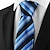 זול אביזרים לגברים-עניבה-פסים(שחור / כחול,פוליאסטר)
