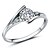 cheap Rings-Ring Fashion Party Jewelry Brass / Cubic Zirconia Women Band Rings 1pc,One Size Silver