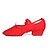 Χαμηλού Κόστους Παπούτσια Μπαλέτου-Γυναικεία Παπούτσια μπαλέτο Αίθουσα χορού Line Dance Εξάσκηση Τακούνια Αθλητικά Κορδόνια Χαμηλό τακούνι Λάστιχο Ευκολοφόρετο Μαύρο Κόκκινο Ροζ