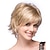 cheap Older Wigs-Synthetic Wig Natural Wave Natural Wave Bob With Bangs Wig Short Blonde Synthetic Hair Women&#039;s Side Part Blonde StrongBeauty