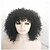 זול פיאות סינטטיות אופנתיות-פאות סינתטיות Kinky Curly סגנון ללא מכסה פאה שחור שחור שיער סינטטי בגדי ריקוד נשים שחור פאה קצר