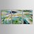 preiswerte Landschaftsgemälde-Hang-Ölgemälde Handgemalte - Landschaft Modern Segeltuch Drei Paneele