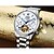 cheap Mechanical Watches-Men&#039;s Skeleton Watch Automatic self-winding Hollow Engraving Stainless Steel Band White