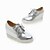 voordelige Dames Oxfordschoenen-Dames Lente Zomer Herfst Winter Platform Kunstleer Buiten Kantoor &amp; Werk Formeel Casual Hak Veters Zwart Wit Zilver Goud