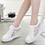 Χαμηλού Κόστους Γυναικεία Sneakers-Γυναικεία Παπούτσια Δερματίνη Άνοιξη / Καλοκαίρι / Φθινόπωρο Επίπεδο Τακούνι / Πλατφόρμα Κορδόνια Λευκό / Μαύρο
