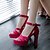 cheap Women&#039;s Sandals-Women&#039;s Shoes  Chunky Heel Platform Sandals Party &amp; Evening / Dress / Casual Black / Blue / Red