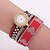cheap Bracelet Watches-Xu™ Women&#039;s Fashion Watch Quartz Quilted PU Leather Black / White / Blue Analog White Black Red