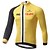 cheap Men&#039;s Clothing Sets-XINTOWN Men&#039;s Long Sleeve Cycling Jersey - Black Yellow Bike Jersey Top Breathable Quick Dry Ultraviolet Resistant Sports Winter Elastane Terylene Clothing Apparel / Stretchy