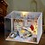 cheap Décor &amp; Night Lights-Dream princess room Manual assembly room villa house model children gifts Lights Lamp LED