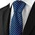 cheap Men&#039;s Accessories-New Striped Blue Black Golden Men Tie Necktie Formal Wedding Holiday Gift KT1049