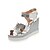 cheap Women&#039;s Sandals-Women&#039;s Summer Wedge Heel Slingback Dress Patent Leather / Leatherette Golden / Pink / Silver