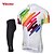 cheap Men&#039;s Clothing Sets-TASDAN Men&#039;s Short Sleeve Cycling Jersey with Tights Summer Nylon Polyester White Bike Shorts Jersey Tights Breathable 3D Pad Quick Dry Reflective Strips Back Pocket Sports Mountain Bike MTB Road