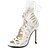 cheap Women&#039;s Sandals-Women&#039;s Stiletto Heel Lace-up Synthetic Spring / Summer / Fall White / Black / Wedding / Party &amp; Evening / Party &amp; Evening