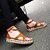 voordelige Damessandalen-Dames Platte sandalen Formeel Zomer Gesp Plateau Zachte zool Gladiator Microvezel Zwart Wit Bruin