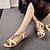 זול סנדלי נשים-נשים נעליים דמוי עור קיץ שטוח קריסטל רצועה קלועה ל קזו&#039;אל שחור בז&#039;