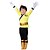 billige Film- og tv-kostumer-Power Rangers Cosplay Kostumer Film Cosplay Gul Top Handsker Bælte Mere Tilbehør Halloween Nytår polyester