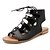cheap Women&#039;s Sandals-Women&#039;s Shoes Leatherette Spring / Summer Gladiator Low Heel Rivet / Lace-up Black / Beige / Red