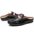 olcso Férfi klumpák és papucsok-Men&#039;s Shoes Leather Spring / Summer Comfort Clogs &amp; Mules Black / Brown / Blue