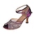 abordables Chaussures de danses latines-Femme Chaussures Latines Chaussures de Salsa Sandale Talon Strass Boucle Talon Bobine Noir Rouge Violet Boucle
