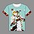 cheap Everyday Cosplay Anime Hoodies &amp; T-Shirts-Love Live Hanayo Koizumi Cotton T-shirt Print Cosplay Costumes T-shirt Geeky Clothing Round Neck Short Sleeves