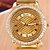 cheap Steel Band Watches-Men&#039;s Wrist Watch Quartz Gold Analog White Golden
