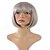 Недорогие Парик из искусственных волос без шапочки-основы-Synthetic Wig Curly Curly Wig Short Grey Synthetic Hair Women&#039;s Gray