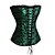 cheap Corsets &amp; Shapewear-Corset Women&#039;s Green Overbust Corset Lace Up Jacquard