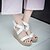 baratos Sandálias de mulher-Mulheres Sapatos Courino Verão Plataforma / Salto Plataforma Branco / Azul / Rosa claro / Calcanhares