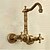 cheap Bathroom Sink Faucets-Bathroom Sink Faucet - Wall Mount / Centerset Antique Brass Centerset Two Handles Two HolesBath Taps